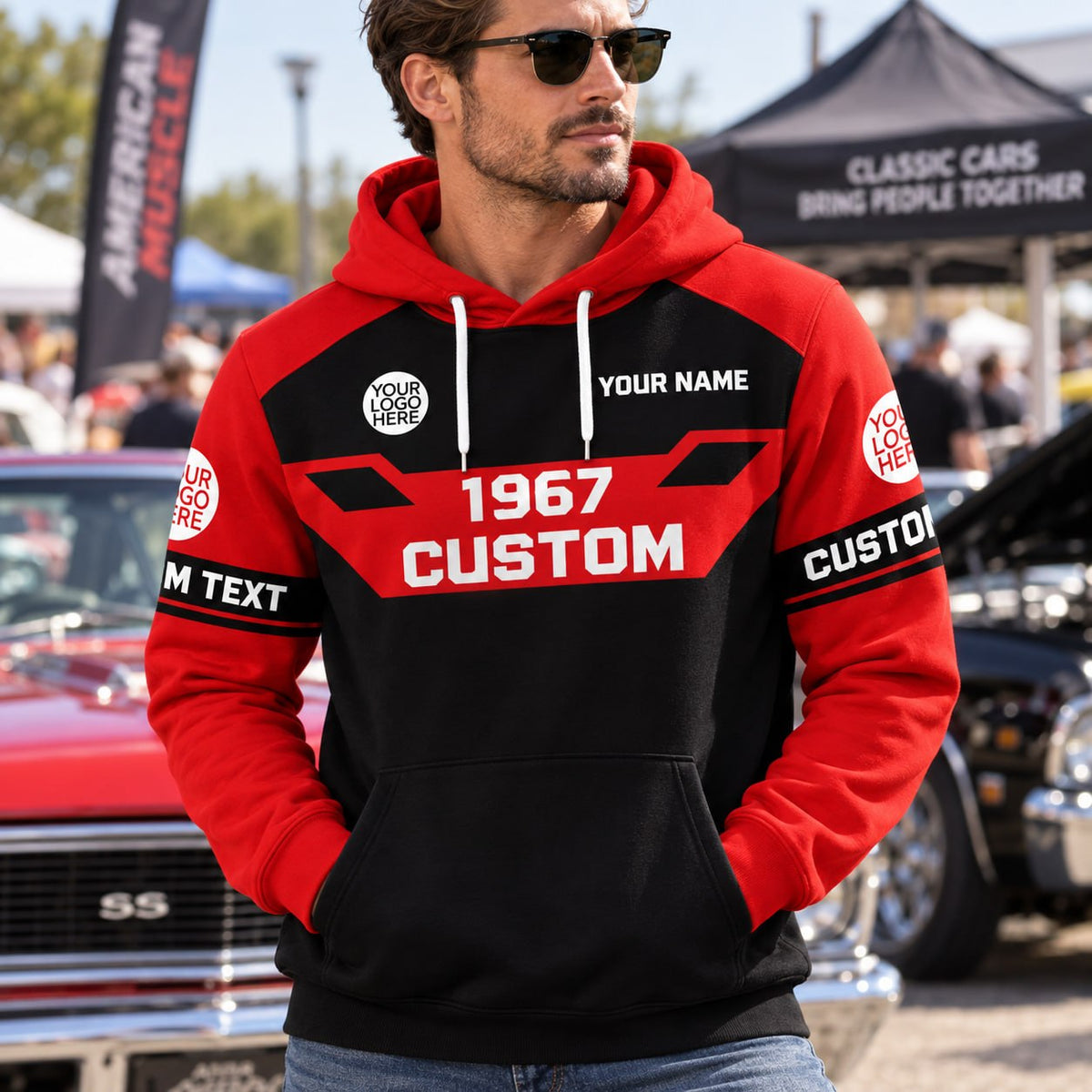 Take It Out & Play - Personalized Classic Car Photo Hoodie - Gift For Car Lovers A2110 Pt99