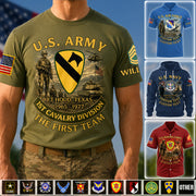 Custom Veteran Shirt Available All Military Branches All Over Print Gift For Veterans Dad Grandpa K1702 MT2