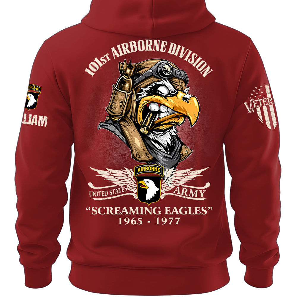 Custom Veteran Shirts America Eagle Personalized All Military Branches Division Badges Veteran K1702 MT2
