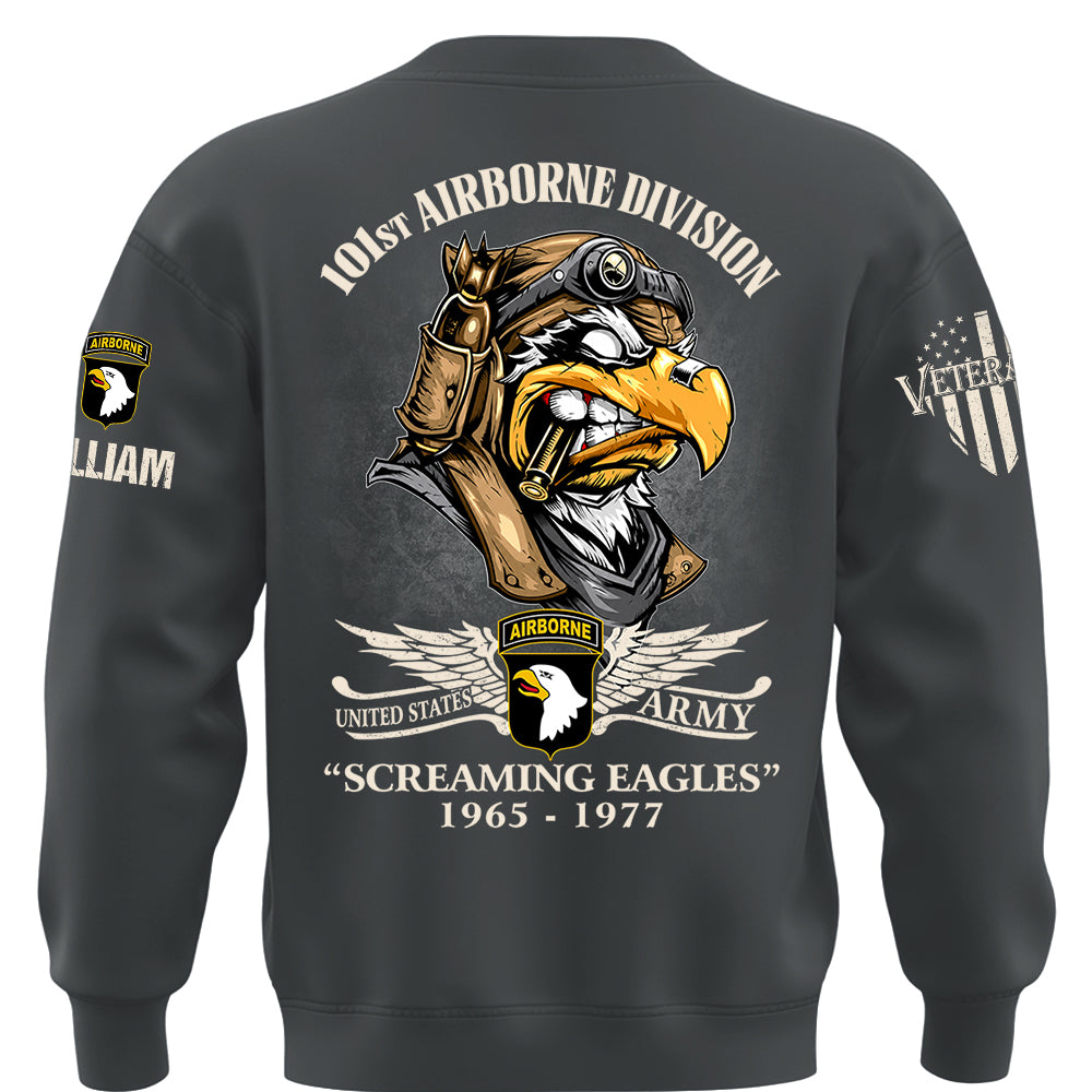 Custom Veteran Shirts America Eagle Personalized All Military Branches Division Badges Veteran K1702 MT2