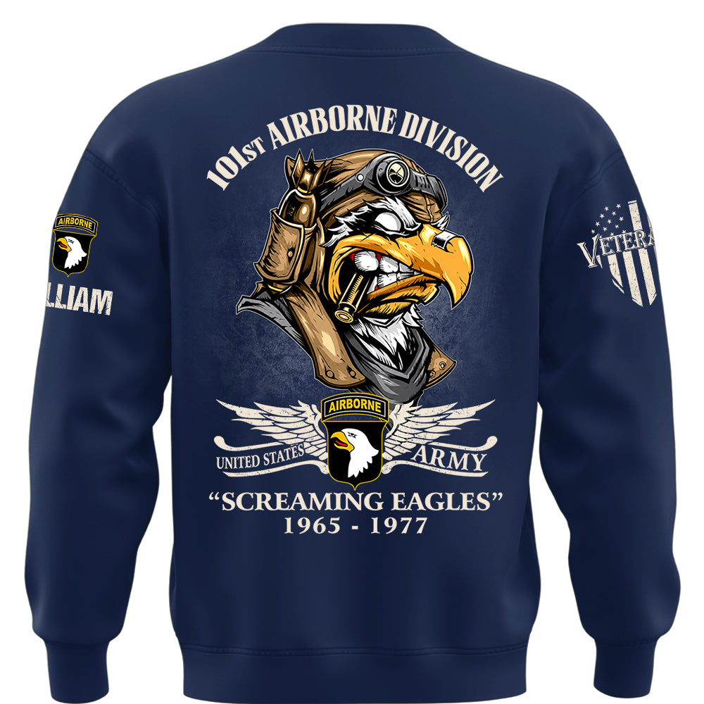 Custom Veteran Shirts America Eagle Personalized All Military Branches Division Badges Veteran K1702 MT2