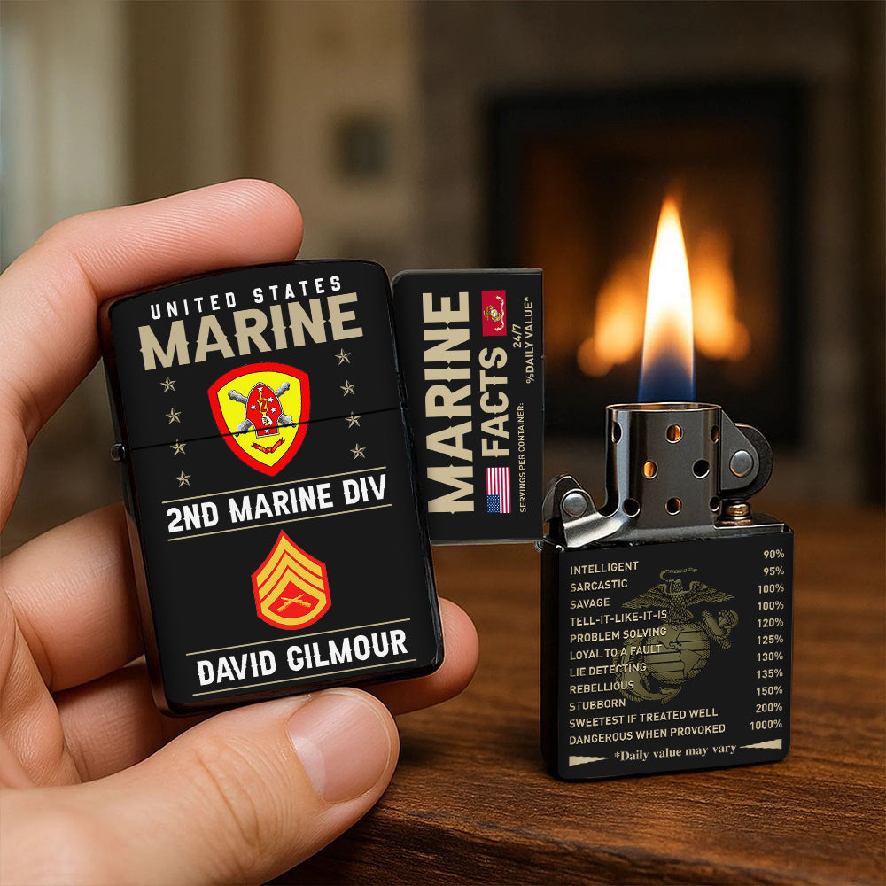 Proud to Serve – Military Facts Lighter Custom Gift For Veteran K1702 Trhn