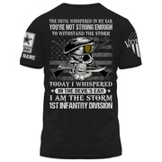 Personalized Shirt Today I Whispered In The Devil's Ear I Am The Storm Veteran Shirt K1702