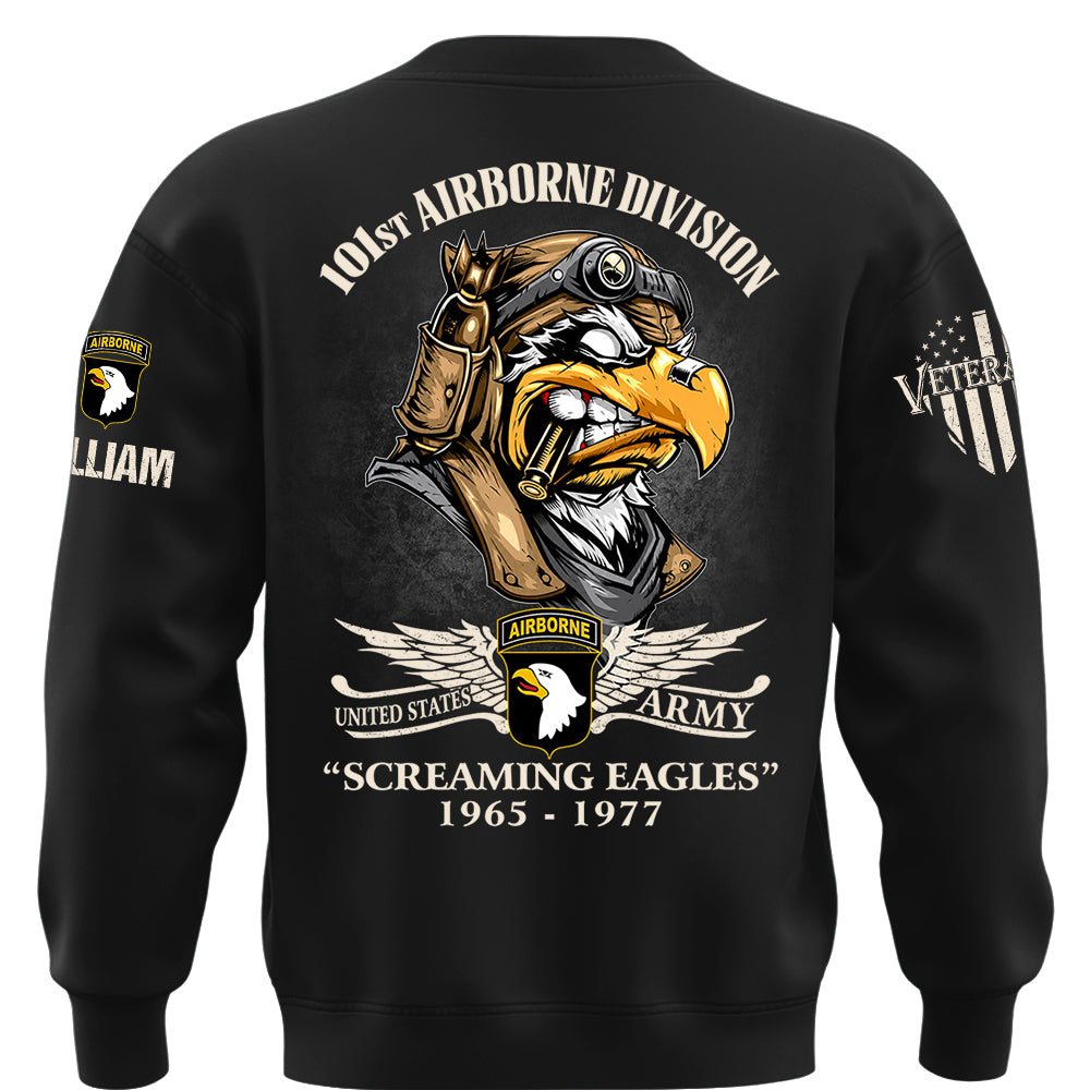 Custom Veteran Shirts America Eagle Personalized All Military Branches Division Badges Veteran K1702 MT2