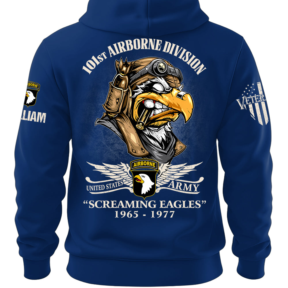 Custom Veteran Shirts America Eagle Personalized All Military Branches Division Badges Veteran K1702 MT2