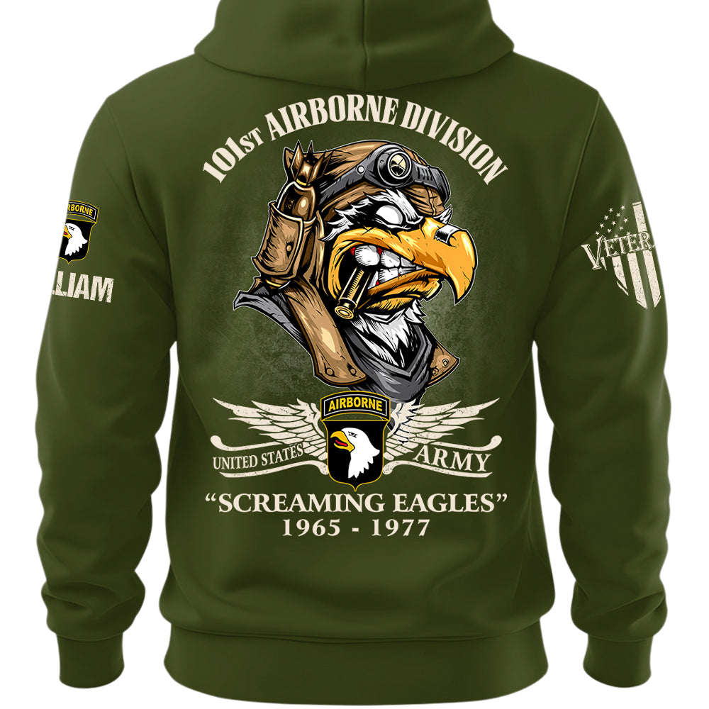 Custom Veteran Shirts America Eagle Personalized All Military Branches Division Badges Veteran K1702 MT2