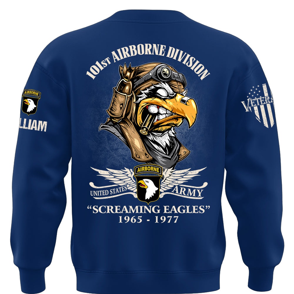 Custom Veteran Shirts America Eagle Personalized All Military Branches Division Badges Veteran K1702 MT2