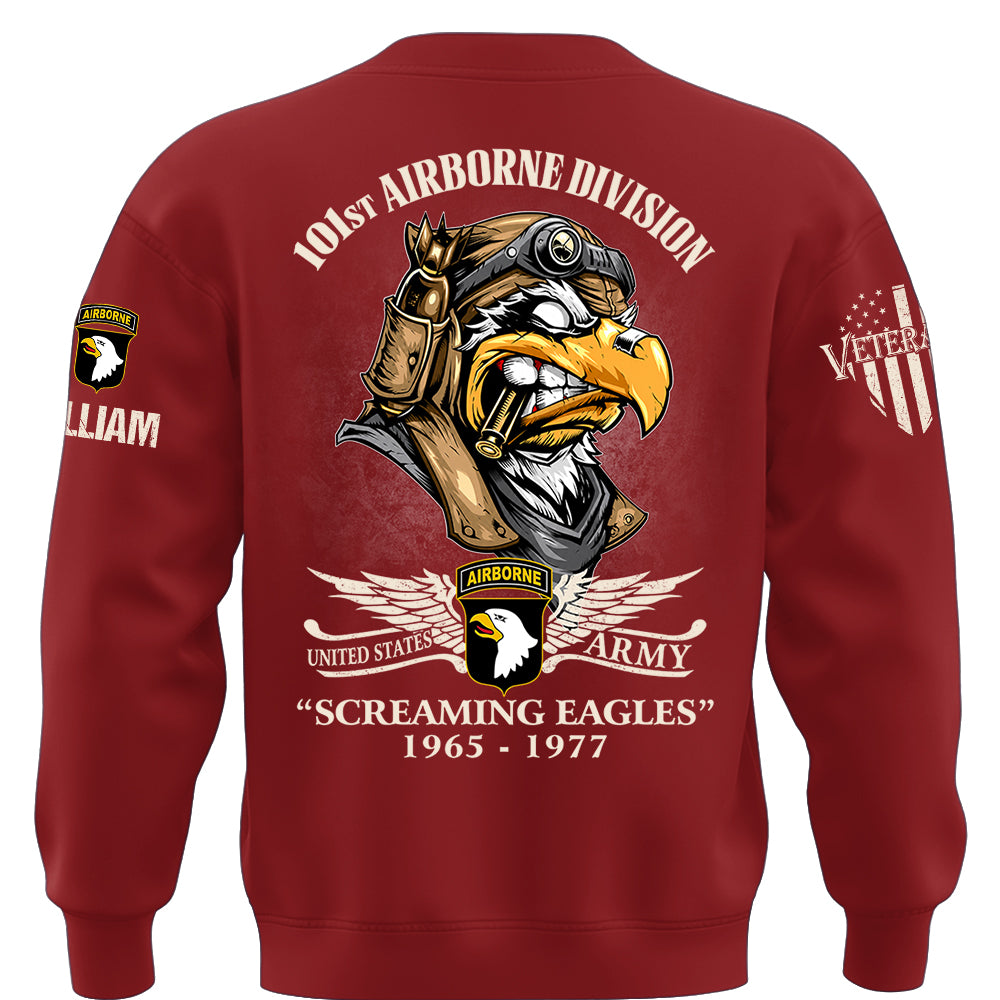 Custom Veteran Shirts America Eagle Personalized All Military Branches Division Badges Veteran K1702 MT2