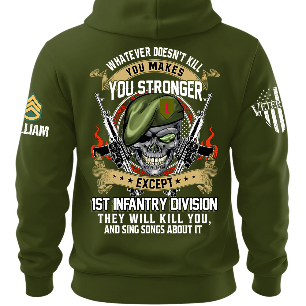 Custom Veteran Shirt Whatever Doesn't Kill You Makes You Stronger Except Military Division Veteran Skull Shirt For Veteran K1702 MT2