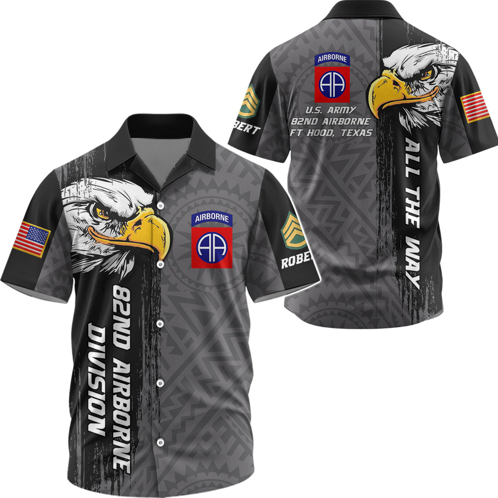 Personalized Military Division Veteran All Over Print Shirt Available All Military Branches Gift For Soldier Veterans K1702 Trhn