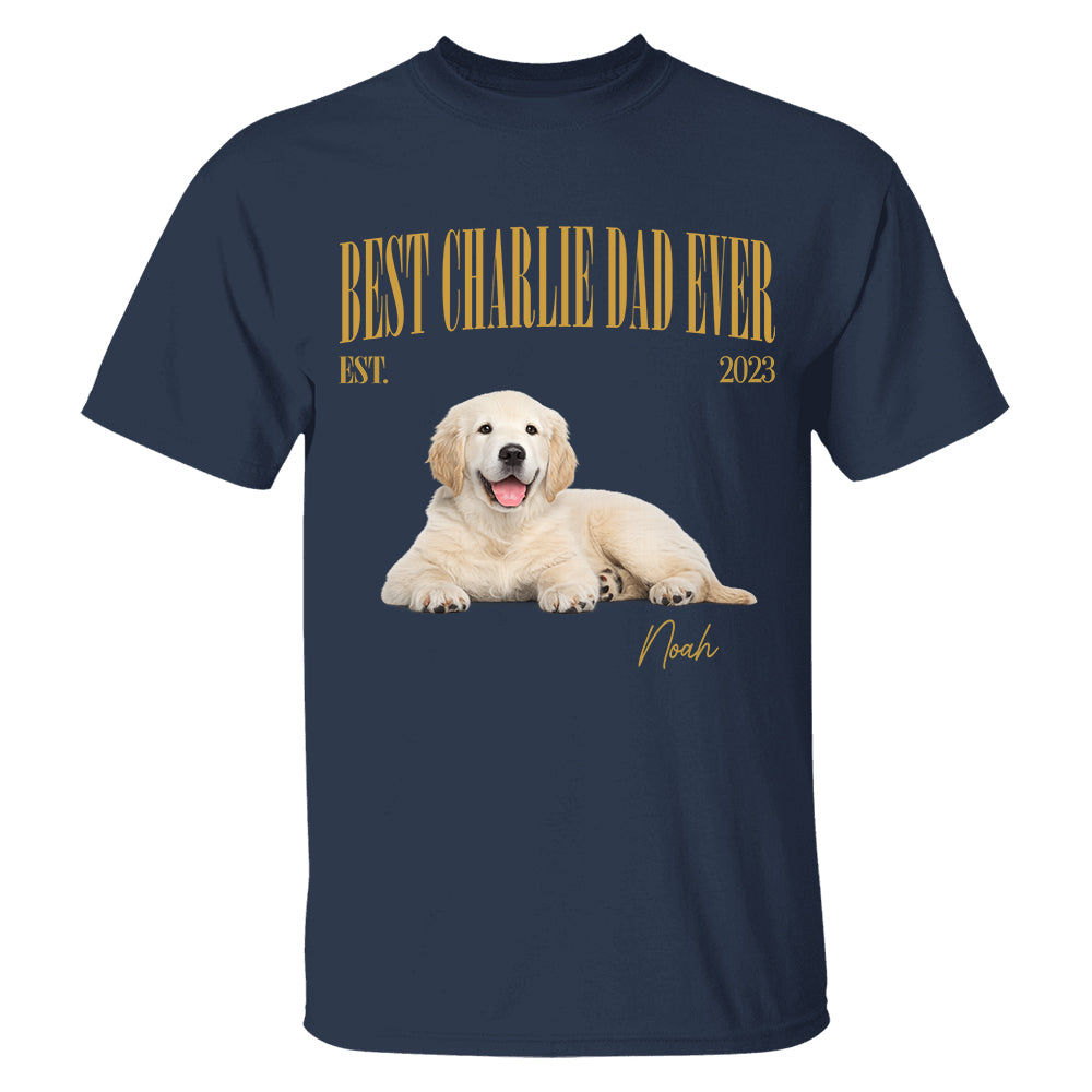 Best Dog Dad Ever, Personalized Dog Dad T-Shirt Custom Pet Photo & Name, Father’s Day Gift, American Dog Dads Gifts, Pet Lover Humor MI209 TH23