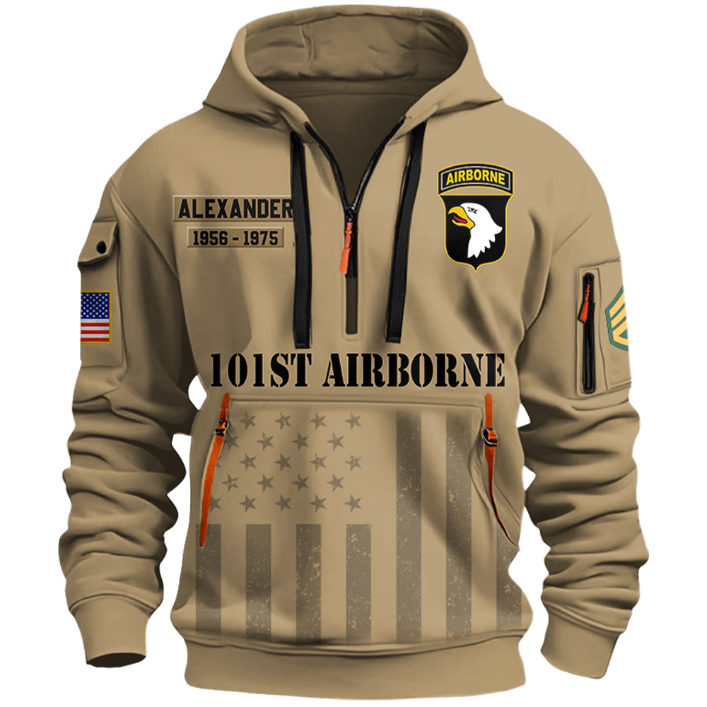 Personalized Hoodie Half Zipper Shirt It Cannot Be Inherited Nor Can It Purchased Custom Division Military Gift For Veteran K1702 Trhn