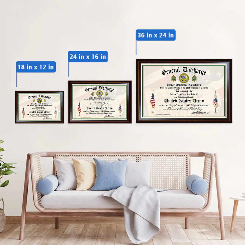 Custom Poster And Canvas United States Military General Discharge Plaque. Military Award Available To All Military Branches Veteran Gift K1702 MT2