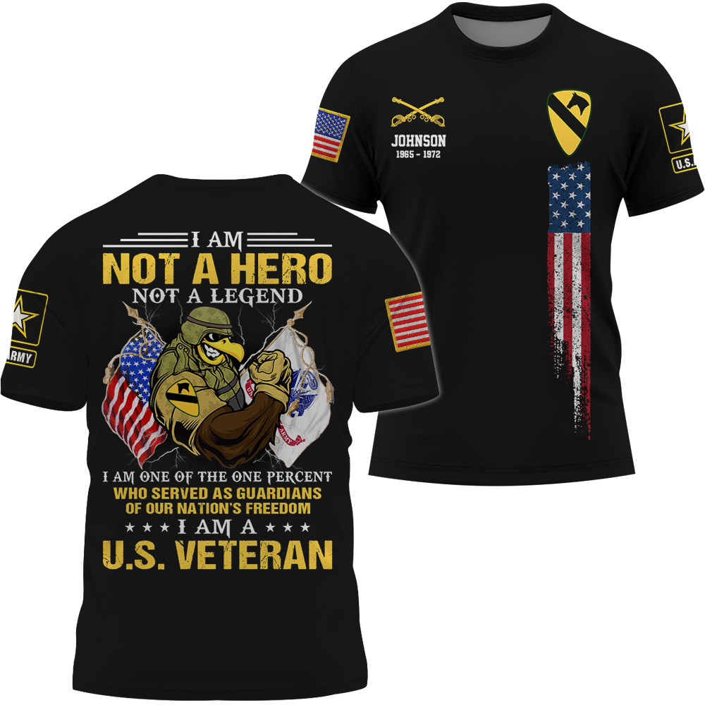 I Am Not A Hero Not A Legend, United States Veteran Shirt Custom All Military Branch K1702