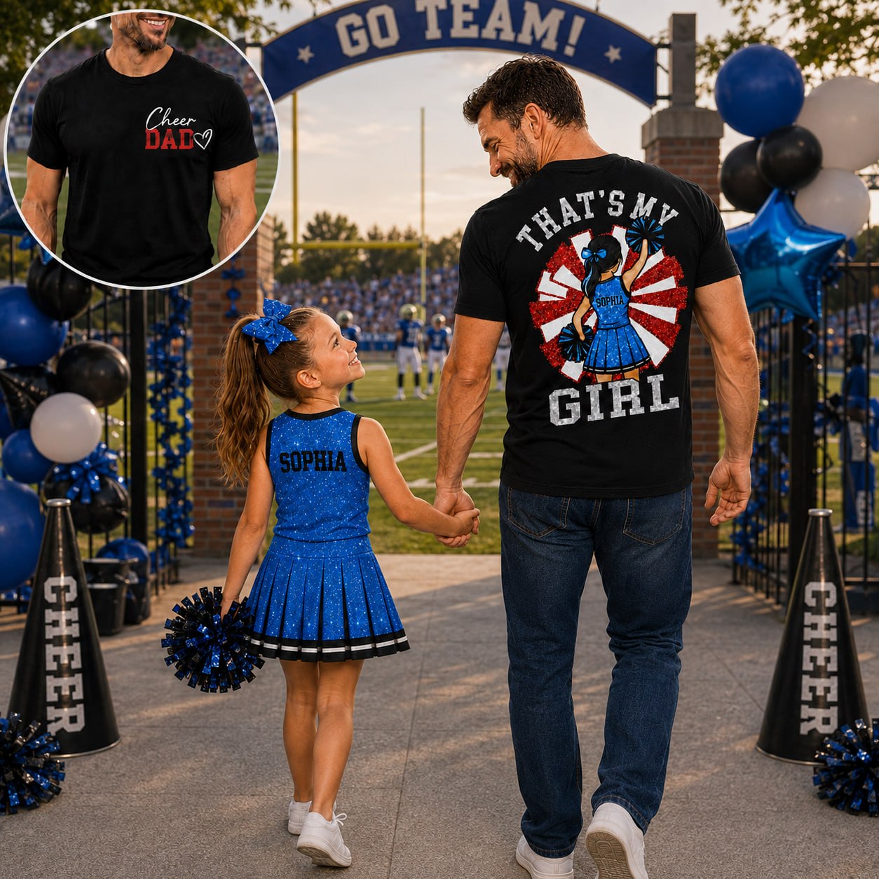 That's My Girl, Personalized Cheer Dad Shirt, Gift For Cheerleader Family T1807 Hv01