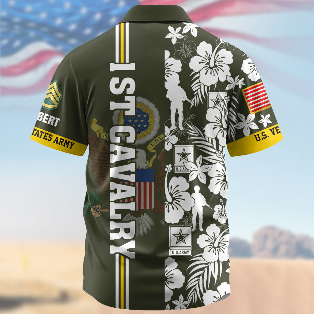 Custom Premium US Veterans Hawaiian Shirt Gifts For US Veterans, Gifts On Memorial Day, Father's Day, Armed Forces Day, Veterans Day K1702 Trhn