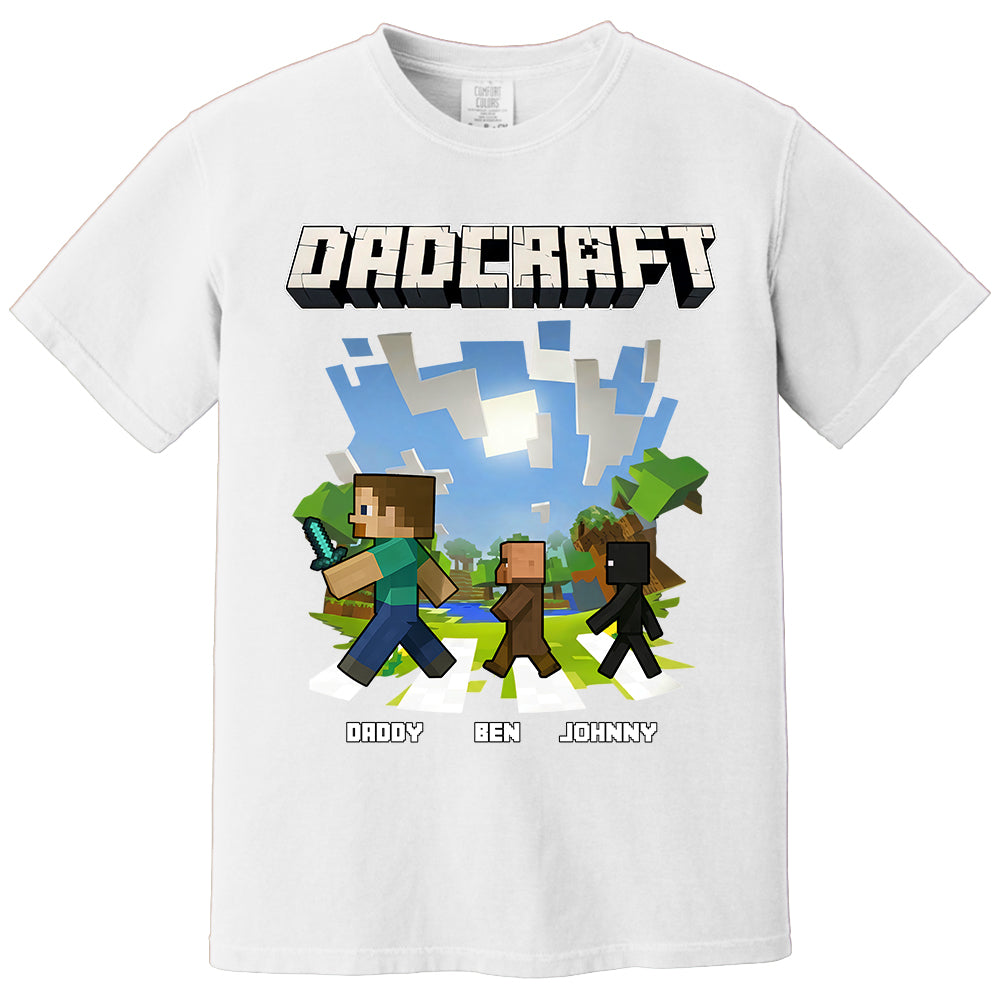 DadCraft, Personalized DadCraft Shirt For Dad With Kids Name, Gift For Father's Day MI209 TH23