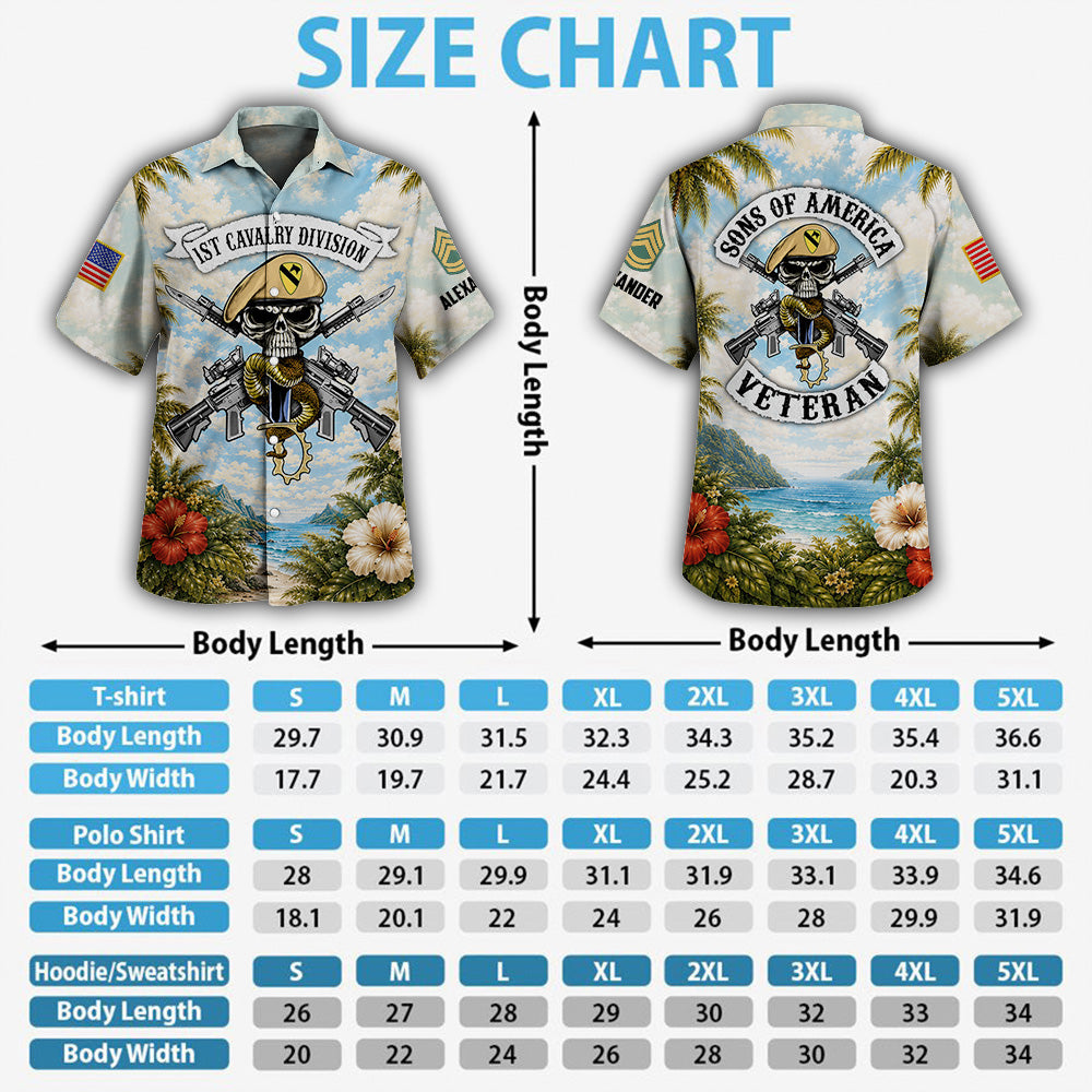 Custom Military Hawaiian Shirt Custom Military Division Gift For Veterans Custom All Branches Hawaiian Shirt Gift K1702 MT2