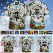Custom Military Hawaiian Shirt Custom Military Division Gift For Veterans Custom All Branches Hawaiian Shirt Gift K1702 MT2