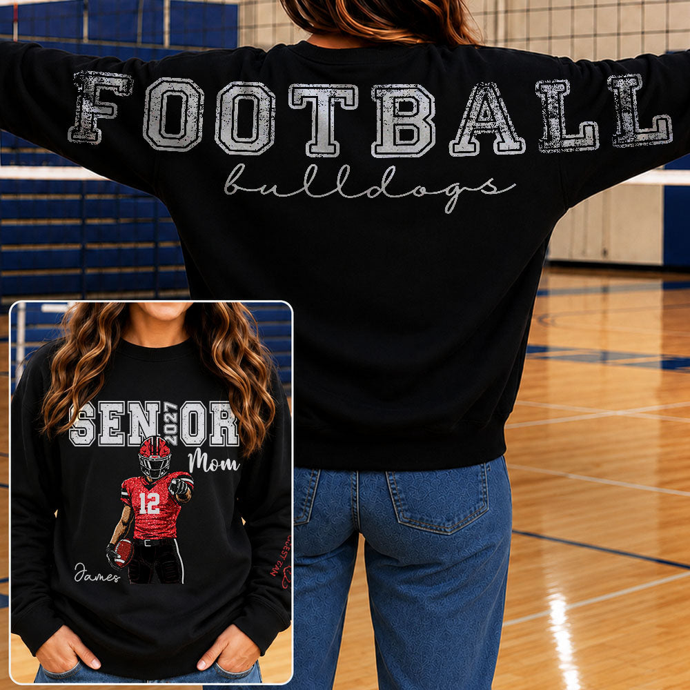 Custom Senior Football Mom Sweatshirt, Senior Night 2027 L0411 Nh00