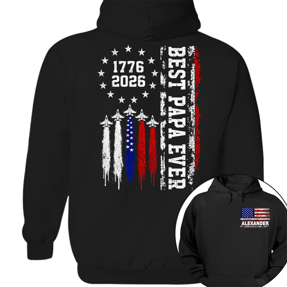 Customized Best Dad Ever 250th America Anniversary Shirt, Gift For Father's Day L0411 VH01