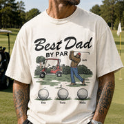 Best Dad By Par Personalized Shirt Bigfoot Golf Dad Shirt Funny Sasquatch Father's Day Gift For Golfers T1807 T24