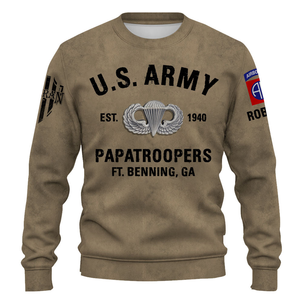 Personalized All Over Print Shirt Custom Military Base And Badges US Military K1702