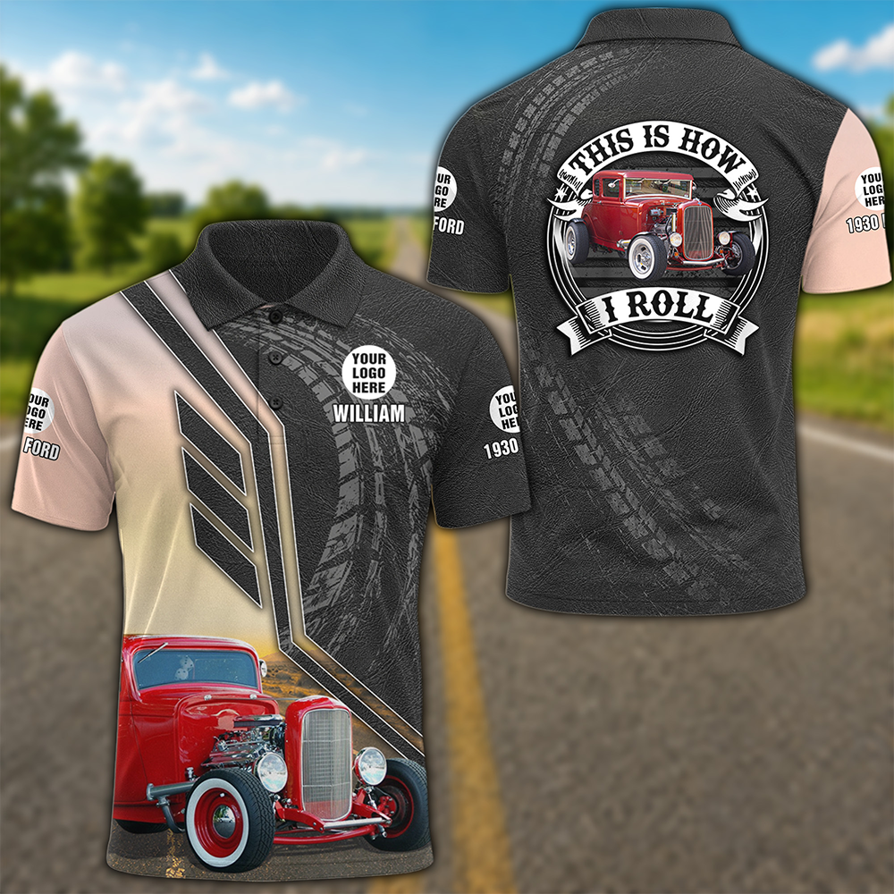Custom All Over Print Shirt This Is How I Roll - Custom Photo Classic Car Shirt - Personalized Name Car Shirt K1702 MT2