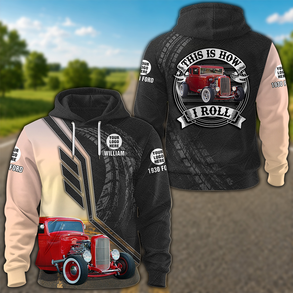 Custom All Over Print Shirt This Is How I Roll - Custom Photo Classic Car Shirt - Personalized Name Car Shirt K1702 MT2