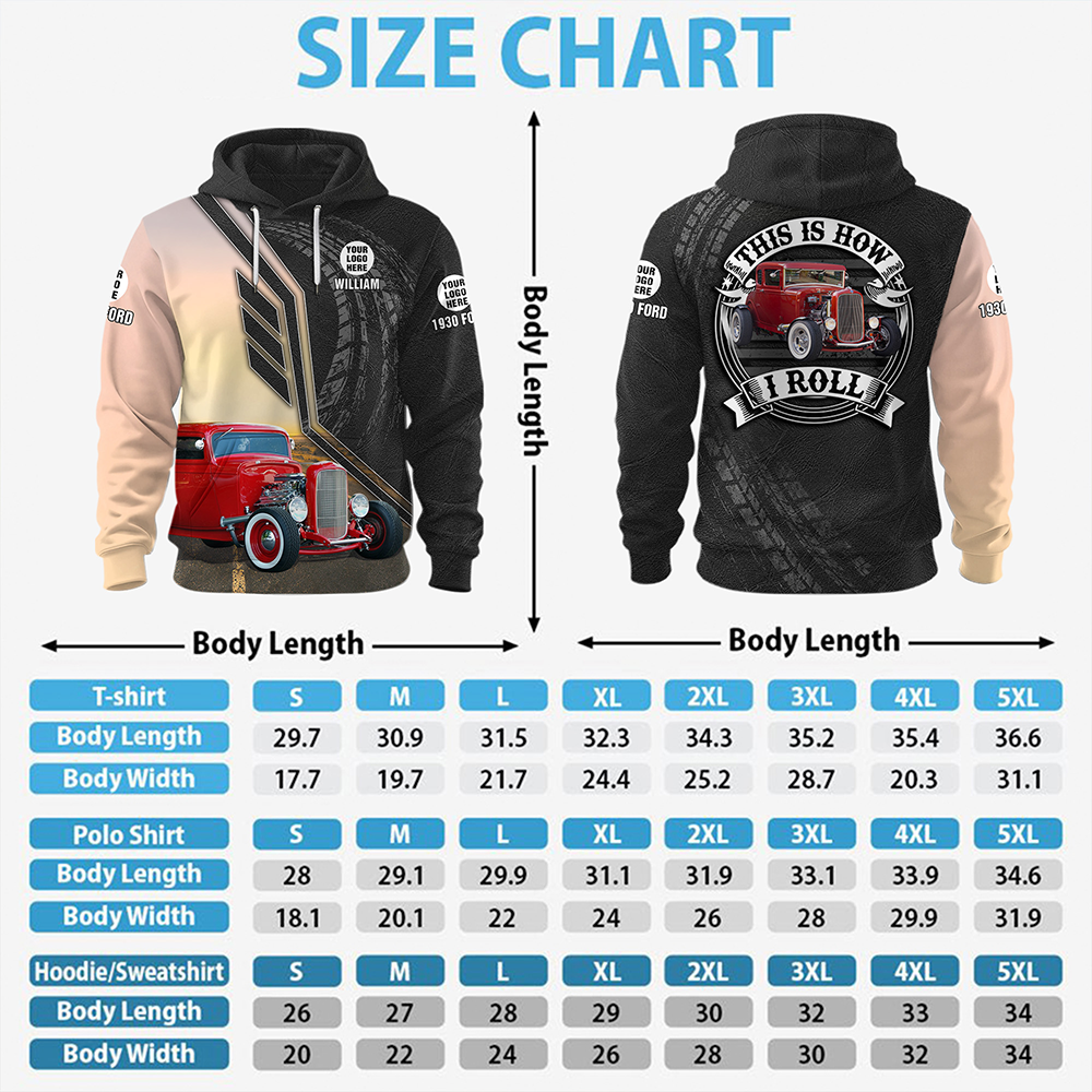 Custom All Over Print Shirt This Is How I Roll - Custom Photo Classic Car Shirt - Personalized Name Car Shirt K1702 MT2
