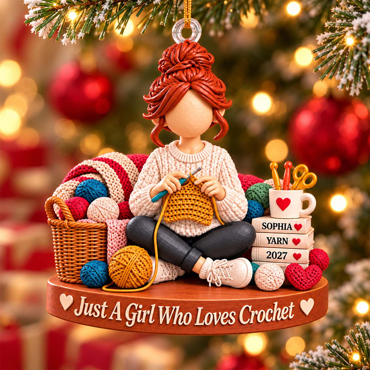 Custom Just A Girl Who Loves Crochet Knitting, Crochet Lover Gift, Gift For Knitter L0411 Pt99