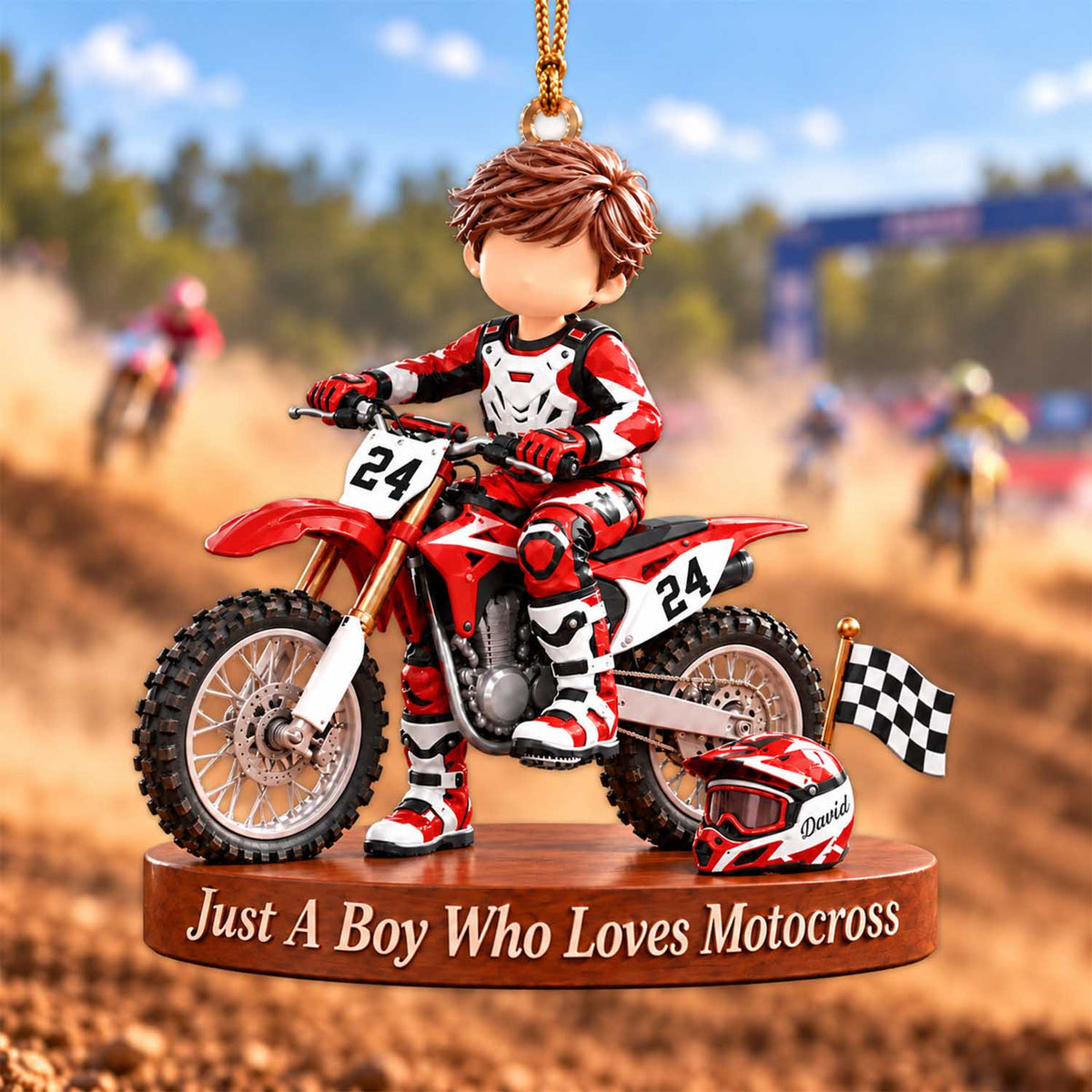 Just A Boy Who Loves Motocross - Personalized Motocross Ornament, Gift For Motocross Racer, Dirt Biker A2110 Pt99
