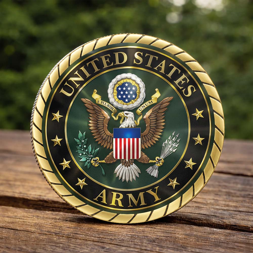 US Military Division Veteran Challenge Coin Available All Military Branches Custom Gift For Veterans K1702 MT2