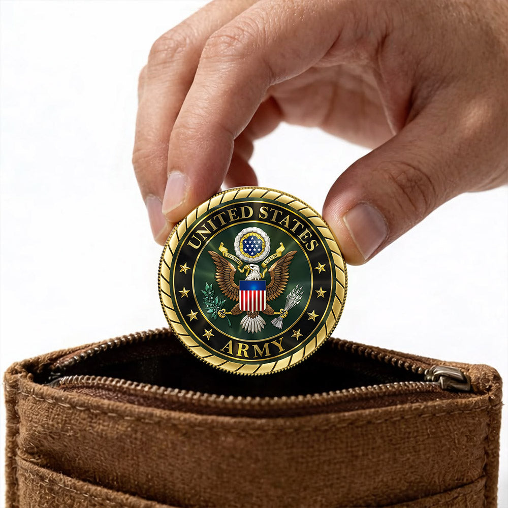 US Military Division Veteran Challenge Coin Available All Military Branches Custom Gift For Veterans K1702 MT2