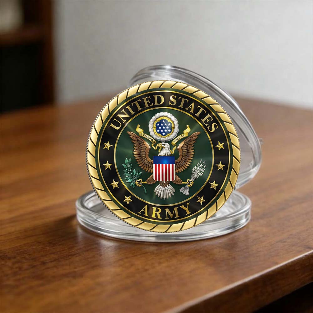 US Military Division Veteran Challenge Coin Available All Military Branches Custom Gift For Veterans K1702 MT2