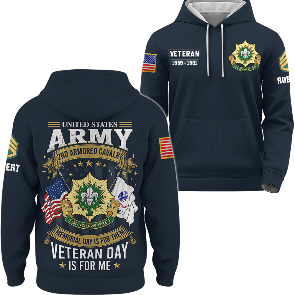 Custom All Over Print Shirt Memorial Day Is For Them Veteran Day Is For Me Gift For Veterans K1702 Trhn