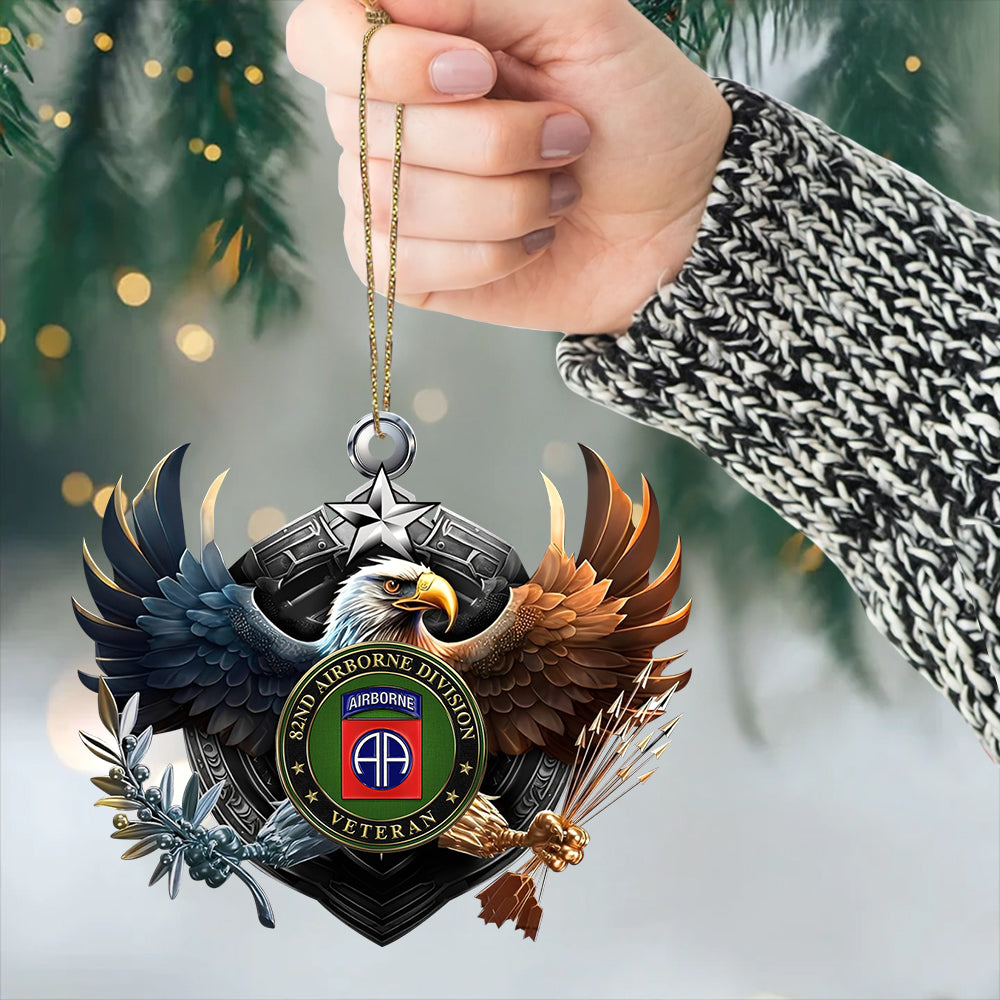 Custom Christmas Ornament For Veteran Available To All Military Branches Eagle Division Veteran Day Gift K1702 Trhn