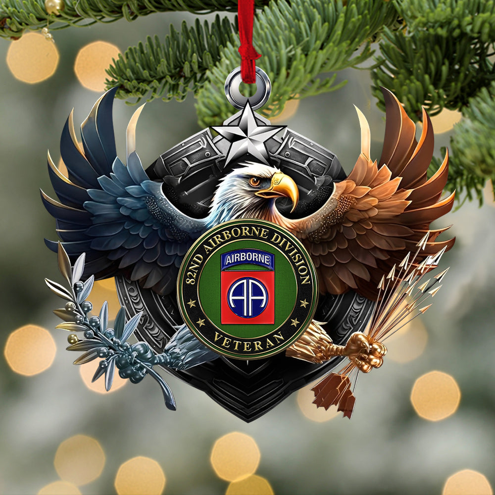 Custom Christmas Ornament For Veteran Available To All Military Branches Eagle Division Veteran Day Gift K1702 Trhn