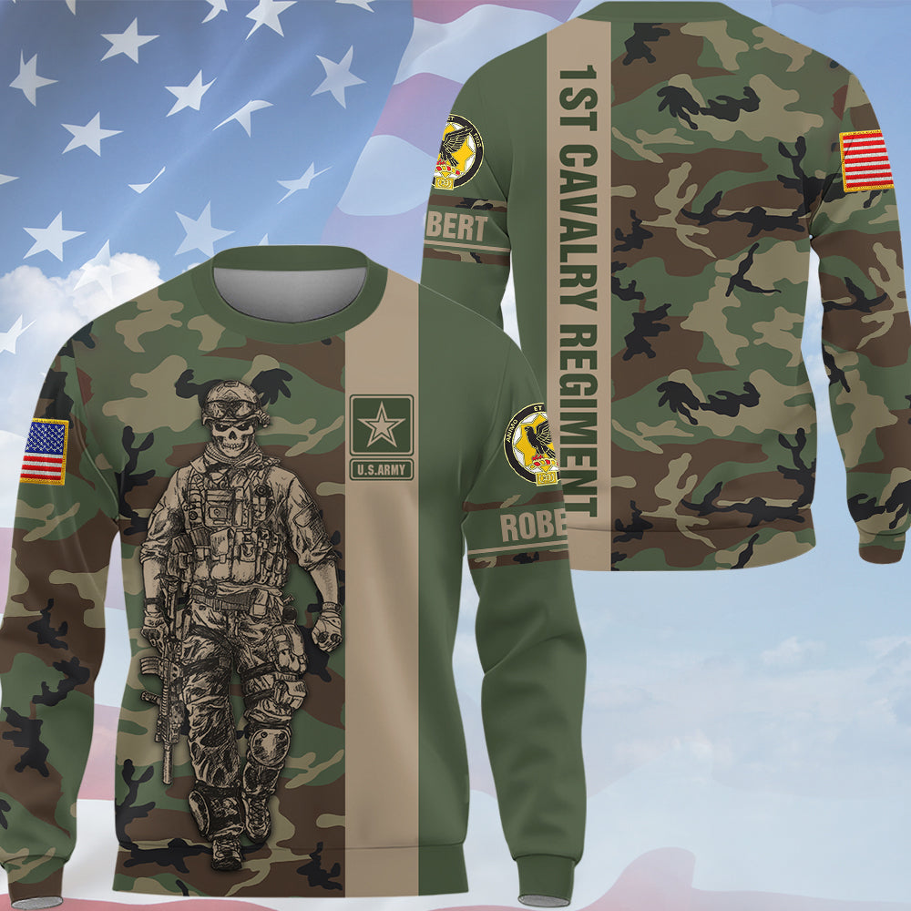 Veteran All Over Print Shirt Available All Military Branches Camouflage Shirts Custom Art Soldier Gift For Veterans K1702 Trhn