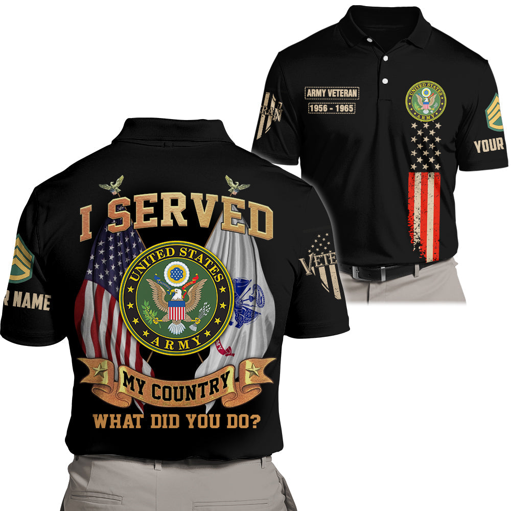 Personalized Shirt I Served My Country What Did You Do Shirt For Veteran Custom All Branches K1702