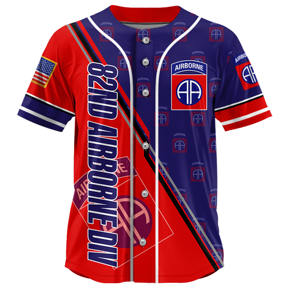 Military Baseball Jersey Soldier Custom All Branches Rank Division K1702