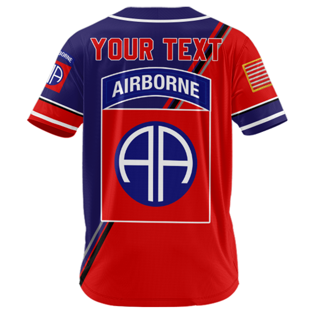 Military Baseball Jersey Soldier Custom All Branches Rank Division K1702