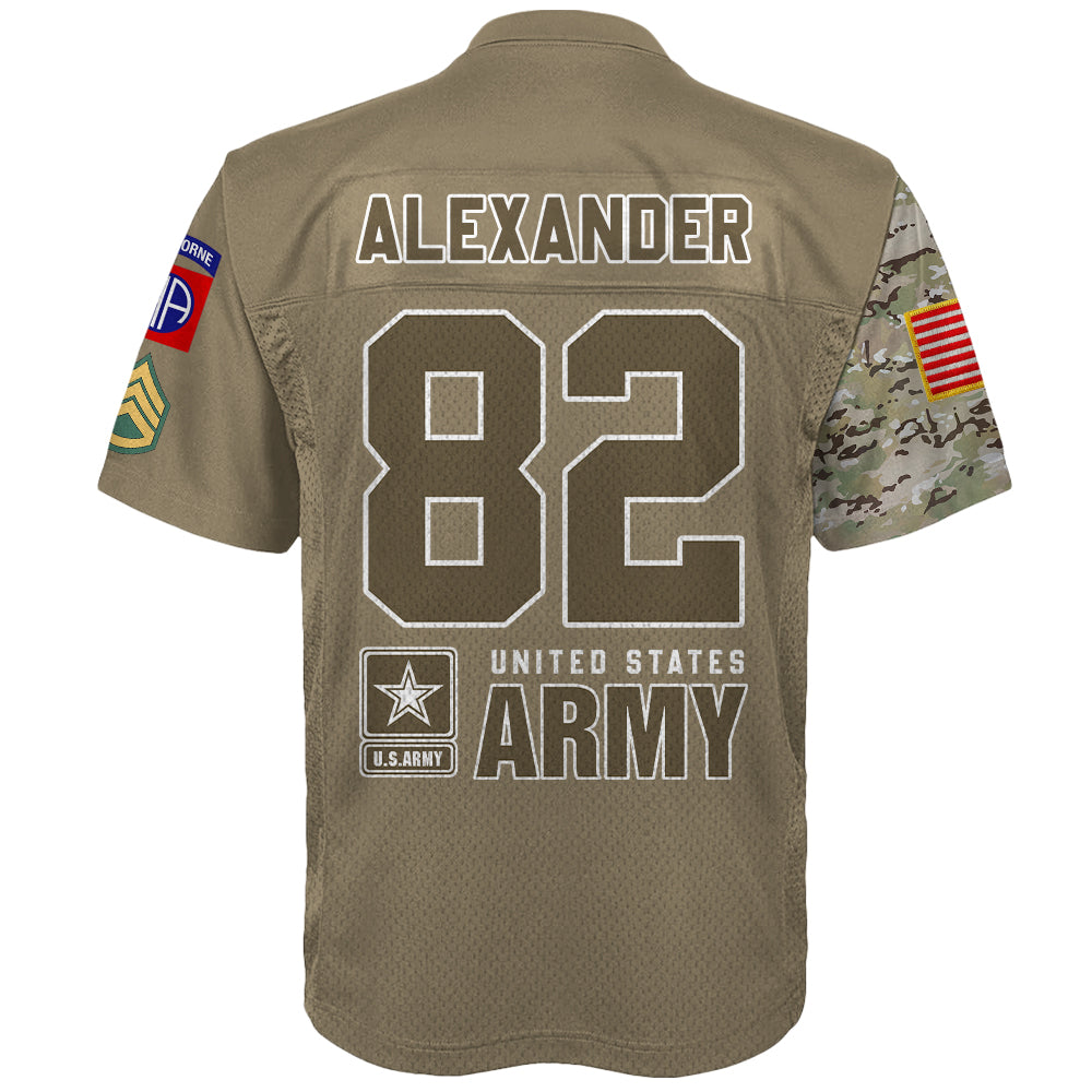 Jersey Football Military Custom Shirt Camouflage Military Veteran Gift For Veteran Soldier K1702 Trhn