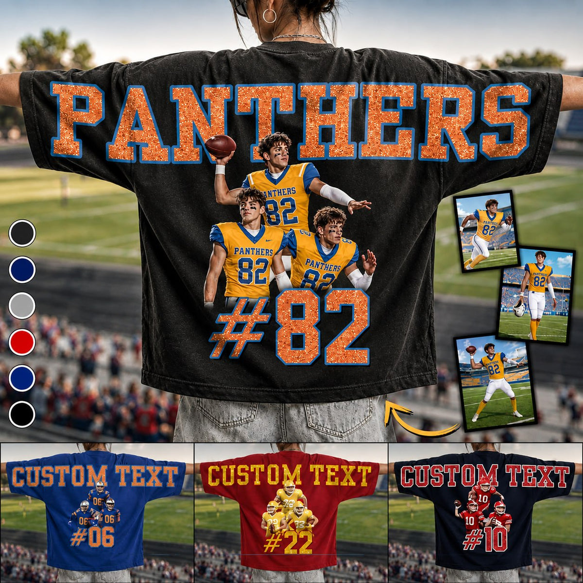 Football Mom Shirt - Personalized Shirt For Football Family Custom Photo Player K1702 MT2