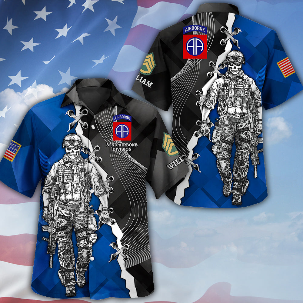 Personalized Veteran All Over Print Shirt Available All Military Branches Custom Division Rank Gift For Veterans K1702 MT2