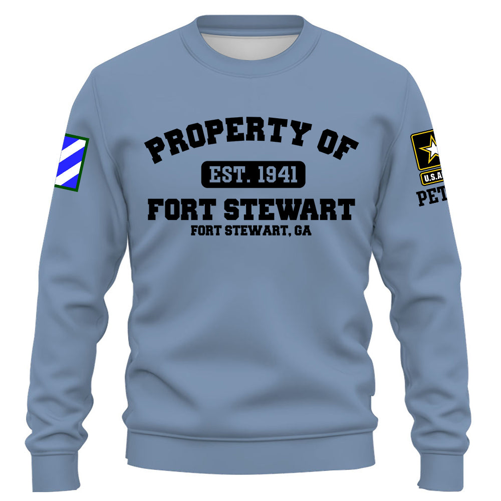 Custom Shirt Military Base Property of Fort Benning US Veteran All Branch Gift K1702 Trhn