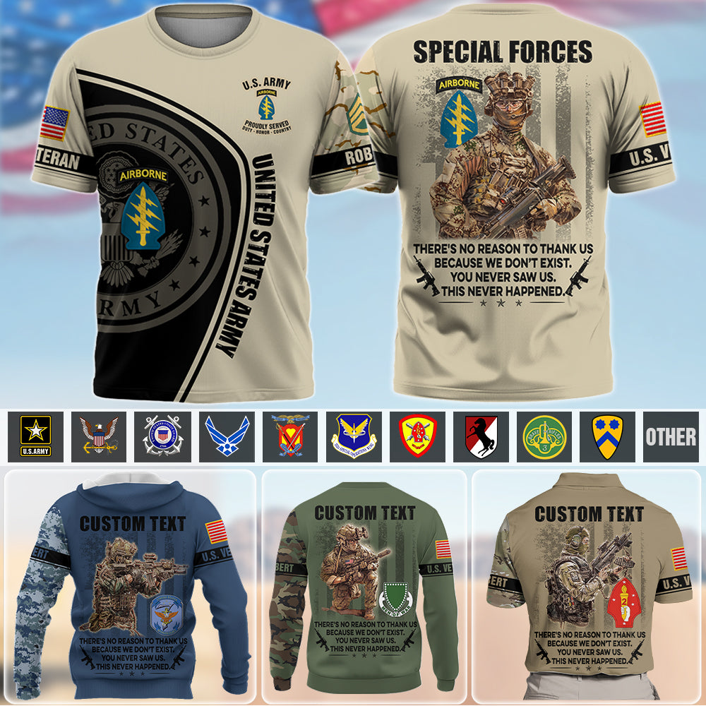 Personalized Shirt Veteran There's No Reason To Thank Us Gift For Veterans All Over Print Shirt K1702 MT2