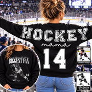 Personalized I'll Always Be Your Biggest Fan Shirt, Custom Player Photo & Number, Hockey Mom Gift for Game Day Na02 VH01