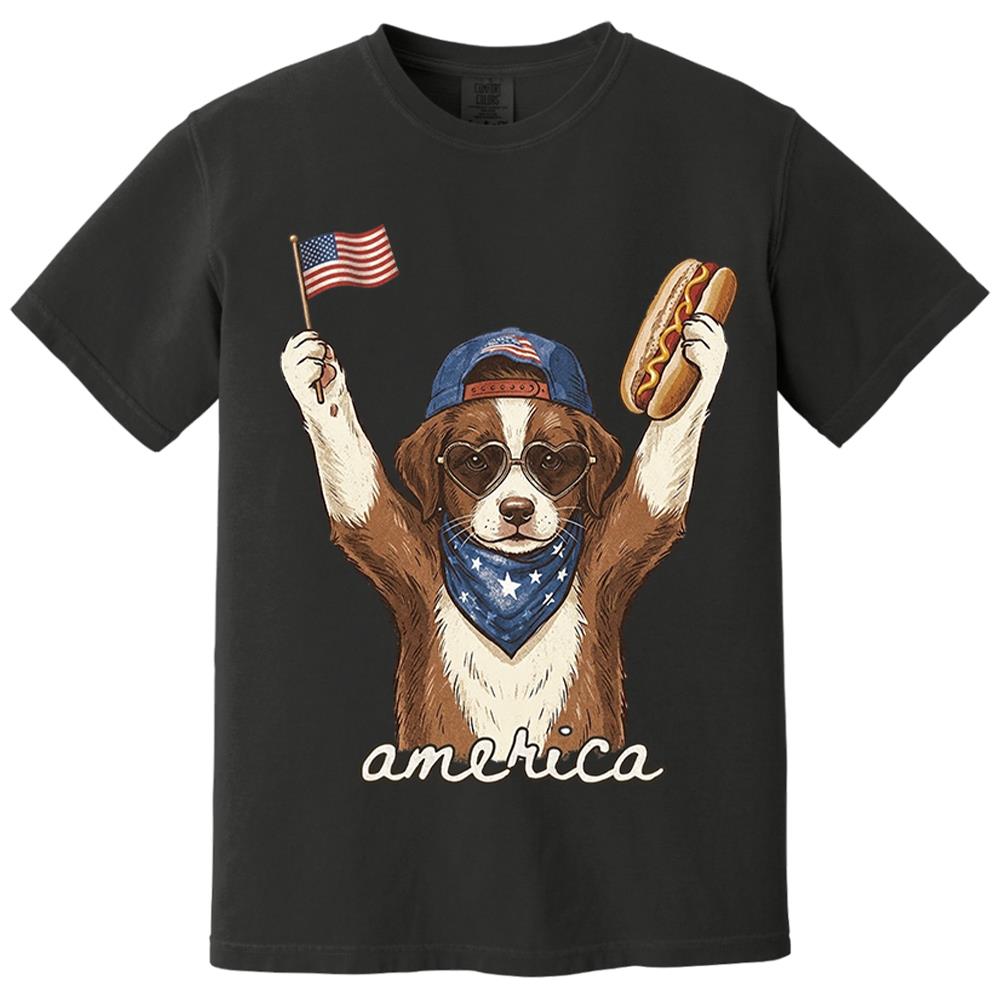 Custom Dog Cat Photo Shirt – Patriotic Pet Lover T-Shirt