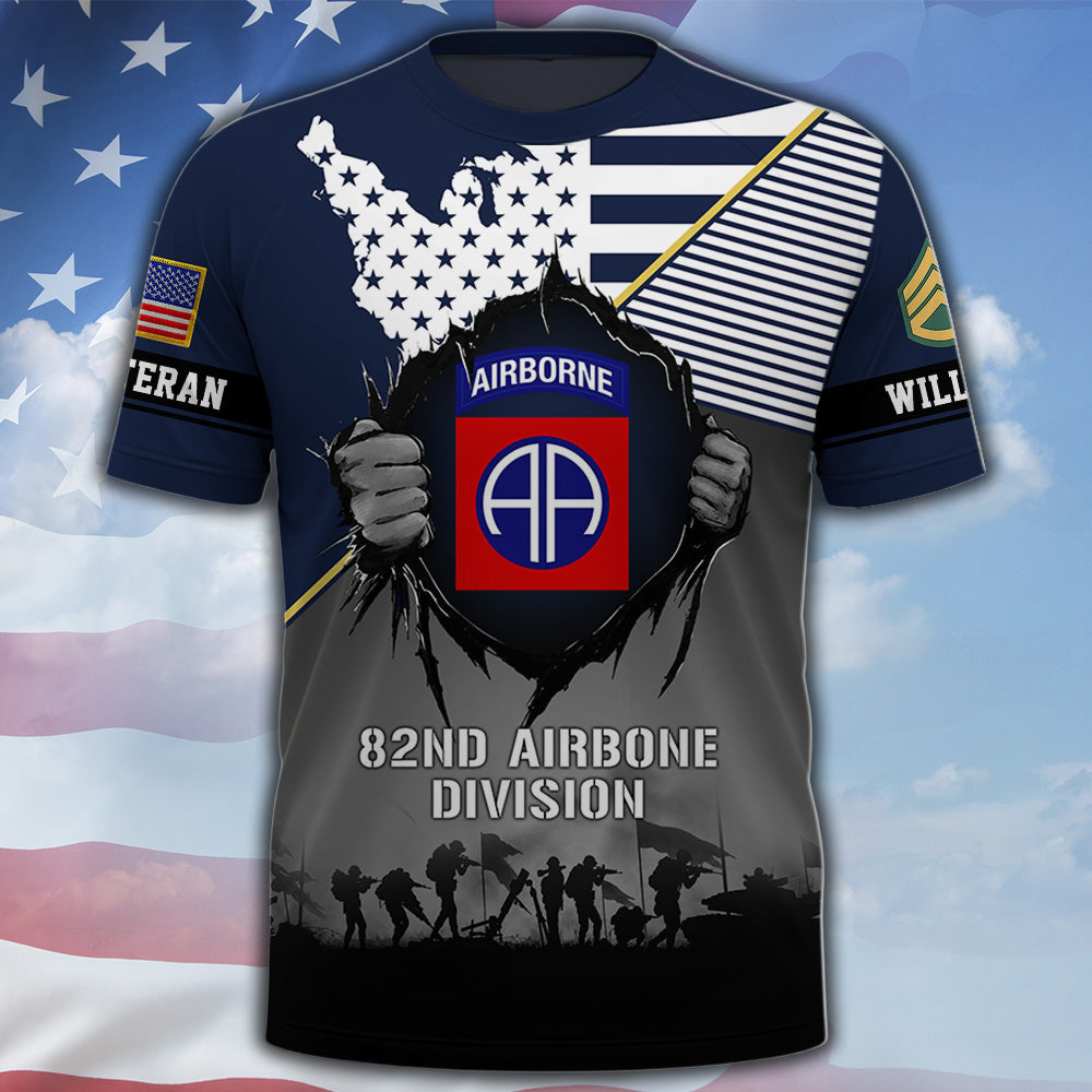 Custom All Over Print Shirt Veteran Custom Unit Patches Military Gift For Veterans K1702 MT2